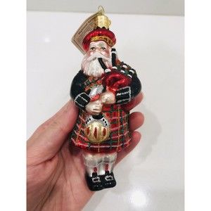 NIB! Old World Christmas - Highland Santa Glass Blown Ornament